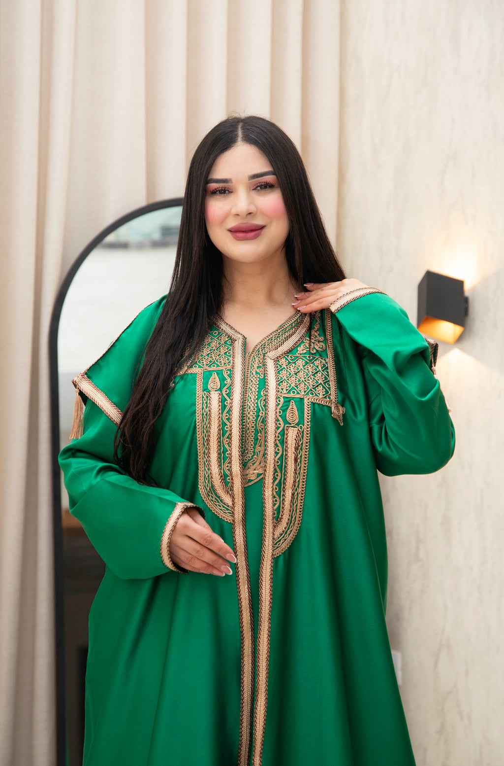 🌿قفطان جنينة – Coftan Jnayna "Satin Osaka" 🌿